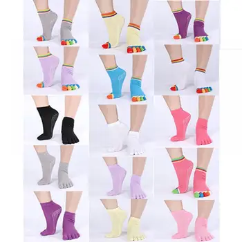 5 pair/veľa Žien, Holé Nohy, Cvičenie, Fitness Non-Slip Prst Toeless Joga Pilates Ponožky
