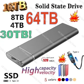 Prenosné Originál 1 TB 16TB Externý pevný disk ssd (Solid State Drive HDD pre PC, Notebook Ukladacie Zariadenie USB 3.1 2TB Pevný Disk Mobile