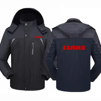 2024 Nové pánske CLAAS Tlač Módne Bežné Zips Hoodies Bavlna Teplé Zimné Bundy Harajuku Horolezecké Oblečenie, Kabáty