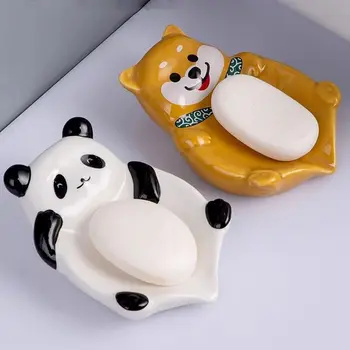 Odvodnené Mydlo Jedlo Tvorivé Svetlo Luxusné Viacúčelový Úložný Stojan Panda Tvar Vane Polica Reštaurácia Hotela