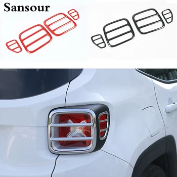 Sansour Kovové Auto Zadné zadné Svetlo Lampy Stráže Kryt Dekorácie-Nálepky na Jeep Renegade 2015 Až Vonkajšie Príslušenstvo Auto Styling